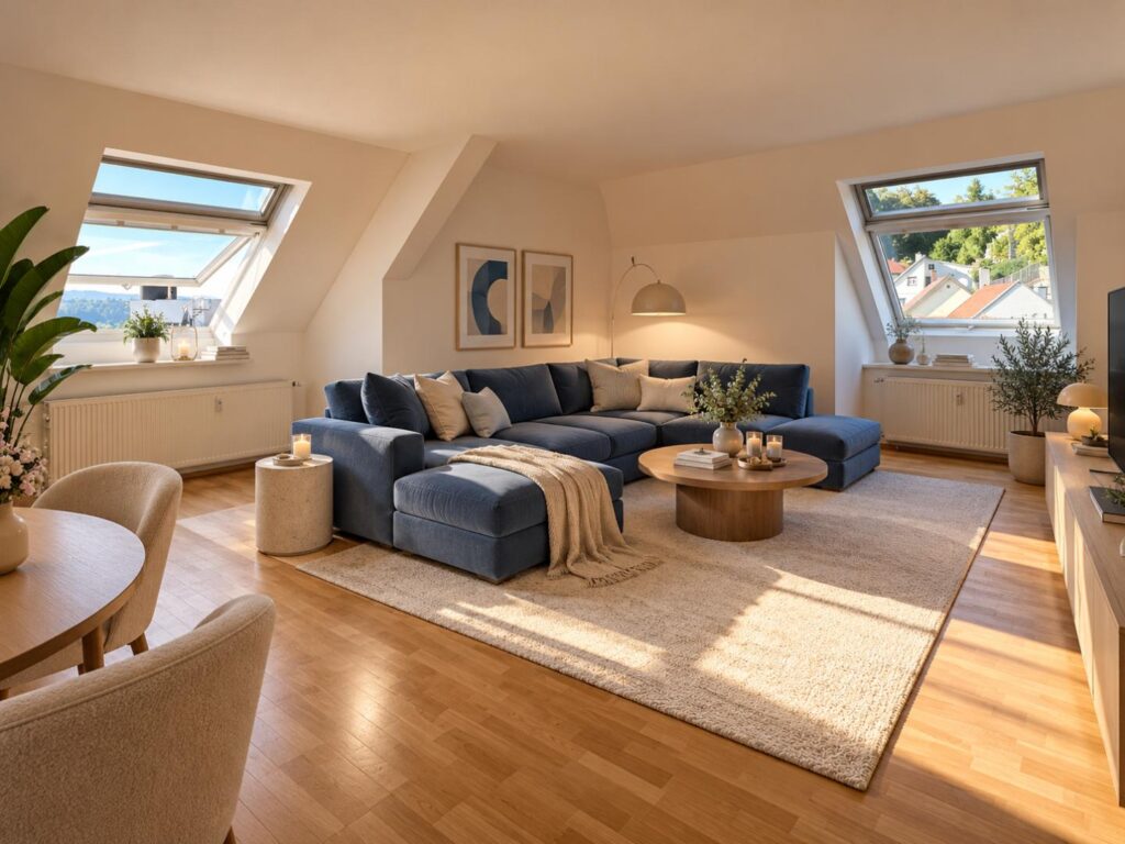 Wohnzimmer_mit Einrichtungsbeispiel_KI generiert